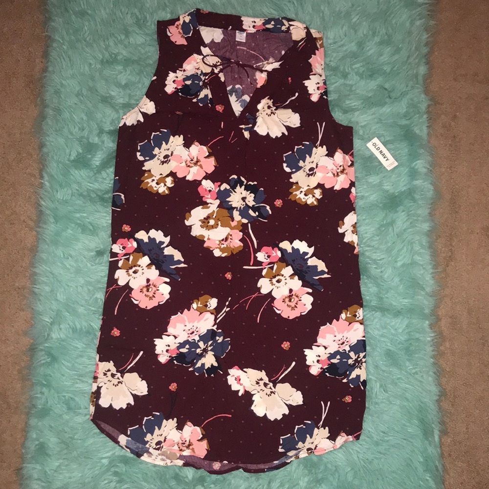 NWT Old Navy floral sleeveless mini dress | size M